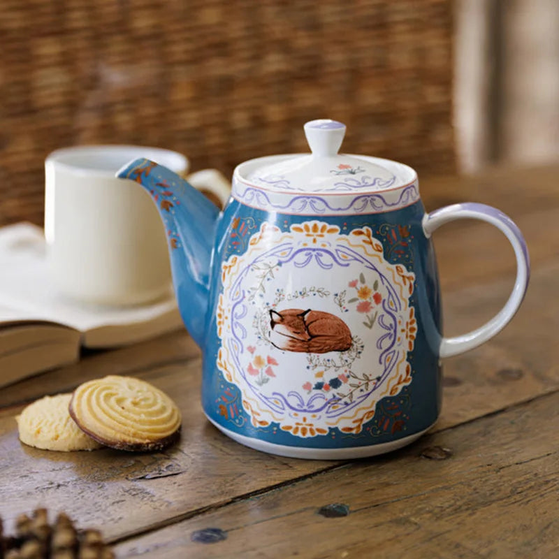 London Pottery Fox Teapot Set With Infuser For Tea