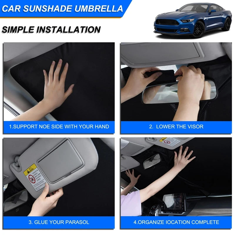 Car Window Sunshade Cover Sun Shade Windshield Visor Protector Windscreen Folding Auto UV Protection Curtain Styling Accessories