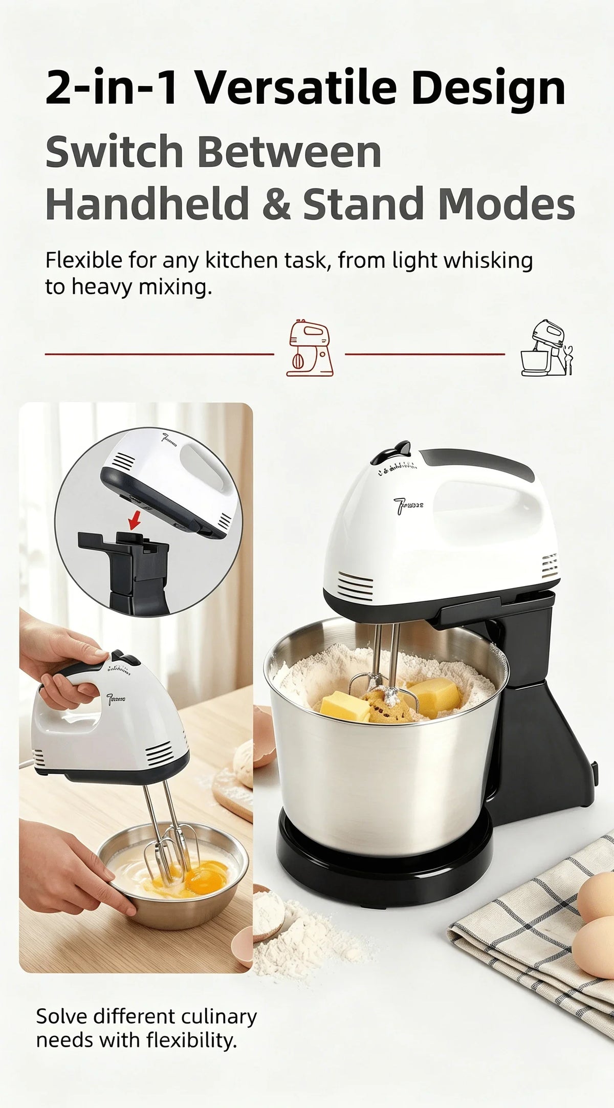 Electric Egg Beater, Cream Mixer, Household Egg Beater, Cross-Border Mixer