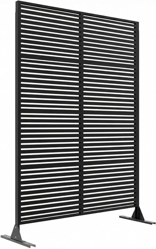 Decorative Wrought Privacy Screen – Easy Snap-Together Room Divider for Indoor/Outdoor Use, Breathable Wind-Resistant Partition