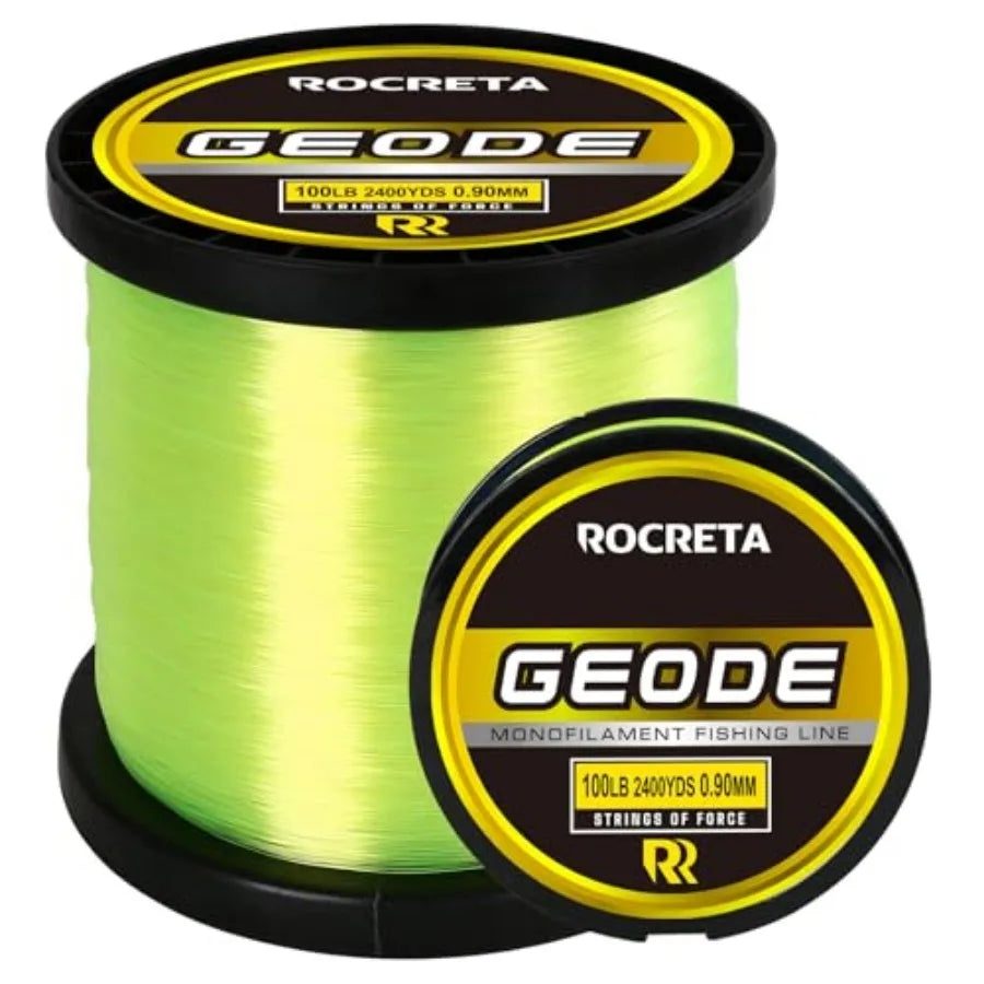 Geode Monofilament Fishing Line - Premium Resistant Nylon Mono Fishing Line 3-100lb - Superior Freshwater and Saltwater Mono Le