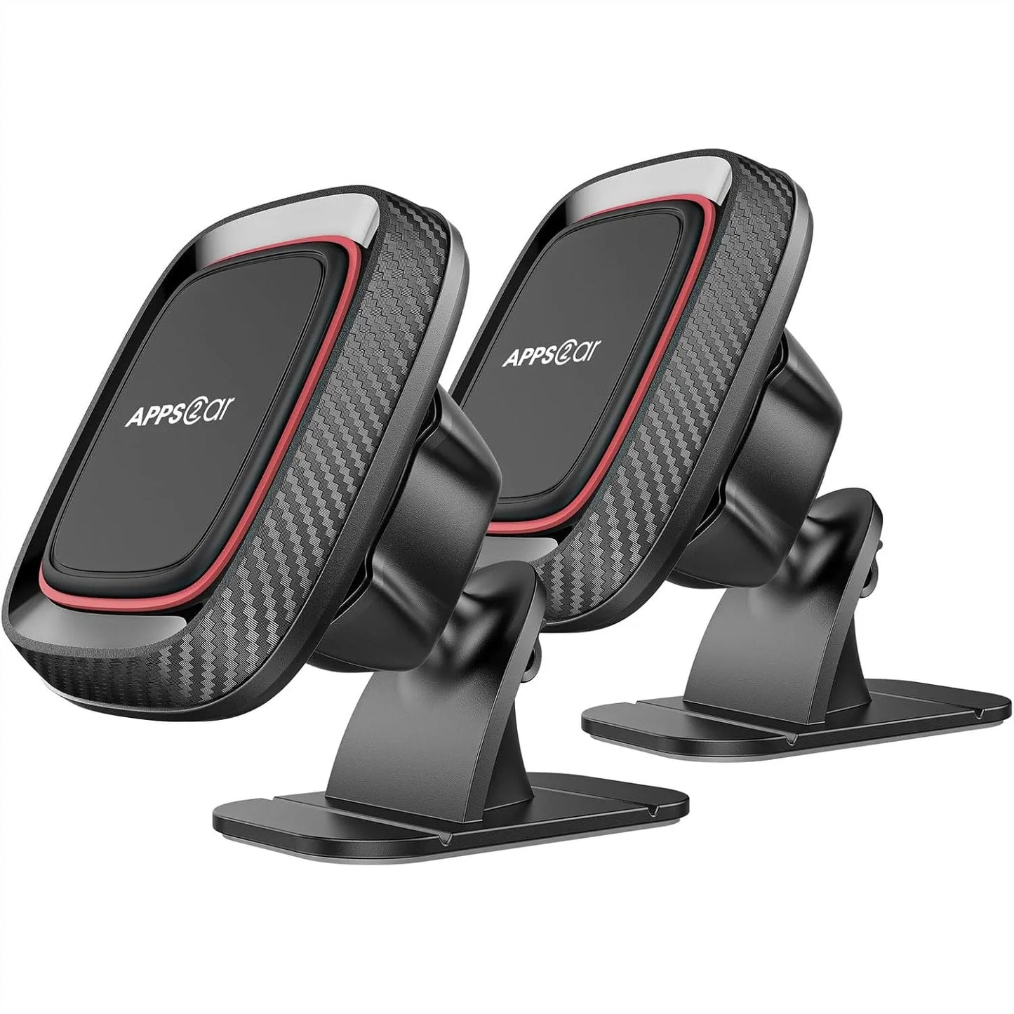 2 Pack Magnetic Phone Holder For Car Dashboard With Strong VHB Adhesive Mounting Requires Metal Plate For Use Compatible With Most 4.7-6.8 Inch Smartphones