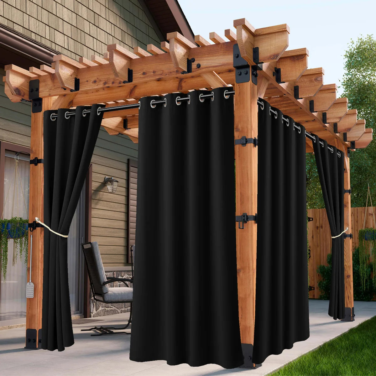 Waterproof Outdoor Curtains With UV Protection And Grommet Top