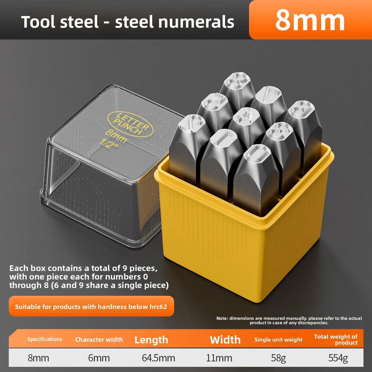 Factory Direct Letter Steel Stamp Set Hardened Industrial Number & Letter Punch Dies