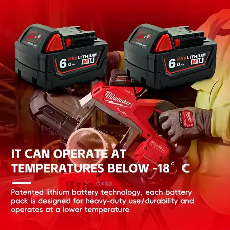 100% New Milwaukee M18 6.0Ah High Output Battery 18V Lithium-ion Rechargeable for Milwaukee M18 Cordless Power Tools 18v Battery