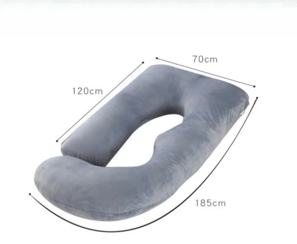 Pregnancy Pillow G Type Maternity Side Sleeper Pillow Waist Belly Support Pillow Removable Cover for Pregnant Women