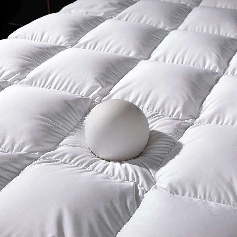 Premium Goose Down Mattress Topper For Plush Sleep Comfort