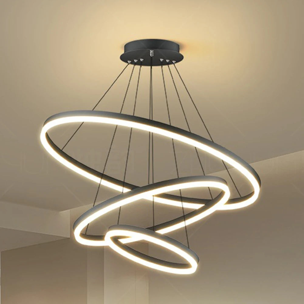 Modern LED Rings Pendant Lamp Circle Ceiling Light Fixture