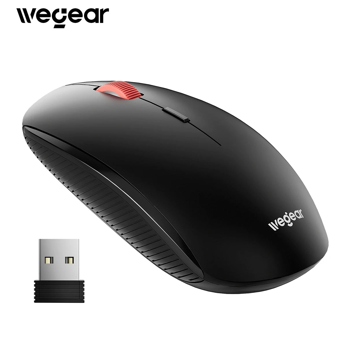 wegear Wireless Mouse 2.4G Slim Mini Cordless Mouse Ergonomic Grips 5Level Adjustable 4000DPI Portable Optical Computer Mice