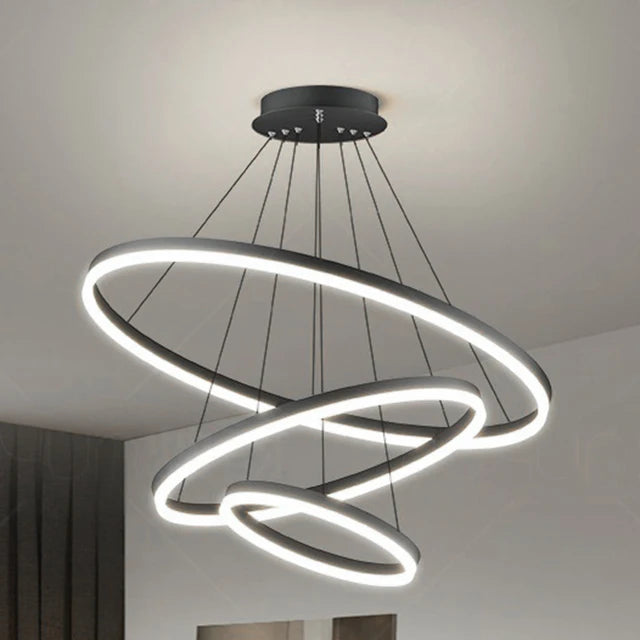Modern LED Rings Pendant Lamp Circle Ceiling Light Fixture