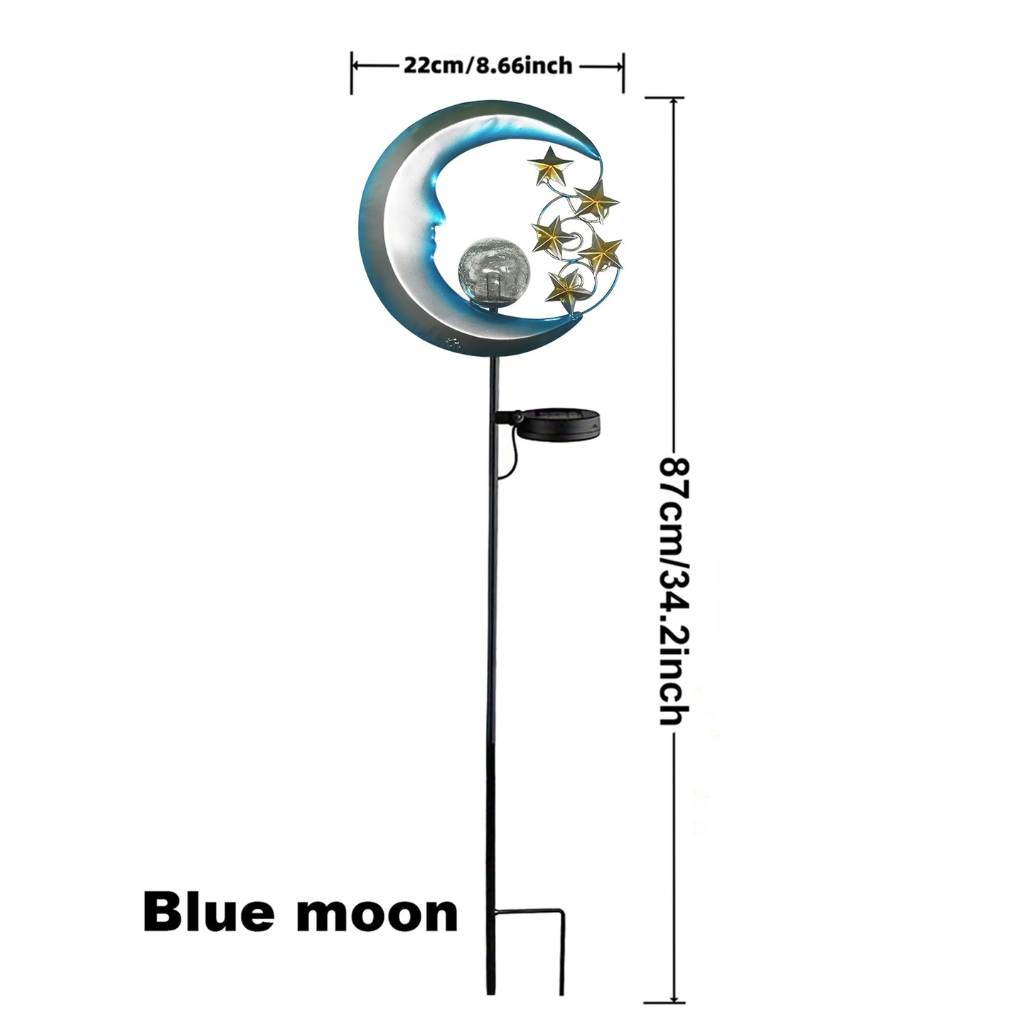Decorative Solar Cat Moon Shaped Outdoor Garden Lamp