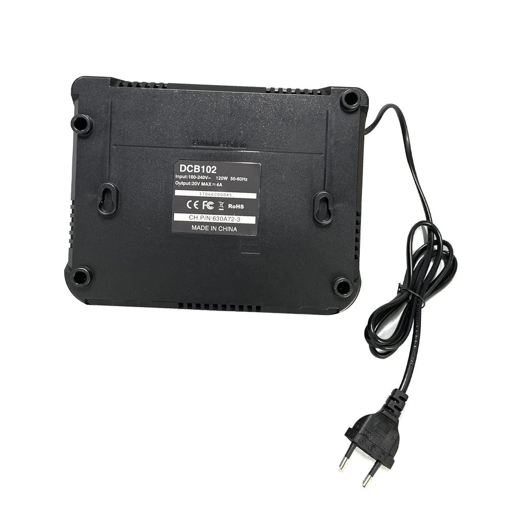 NEW Fast charging DCB102 Li-ion Battery charger For DeWalt 12V 14.4V 18V 20V DCB105 DCB200 double charging postion with USB Port