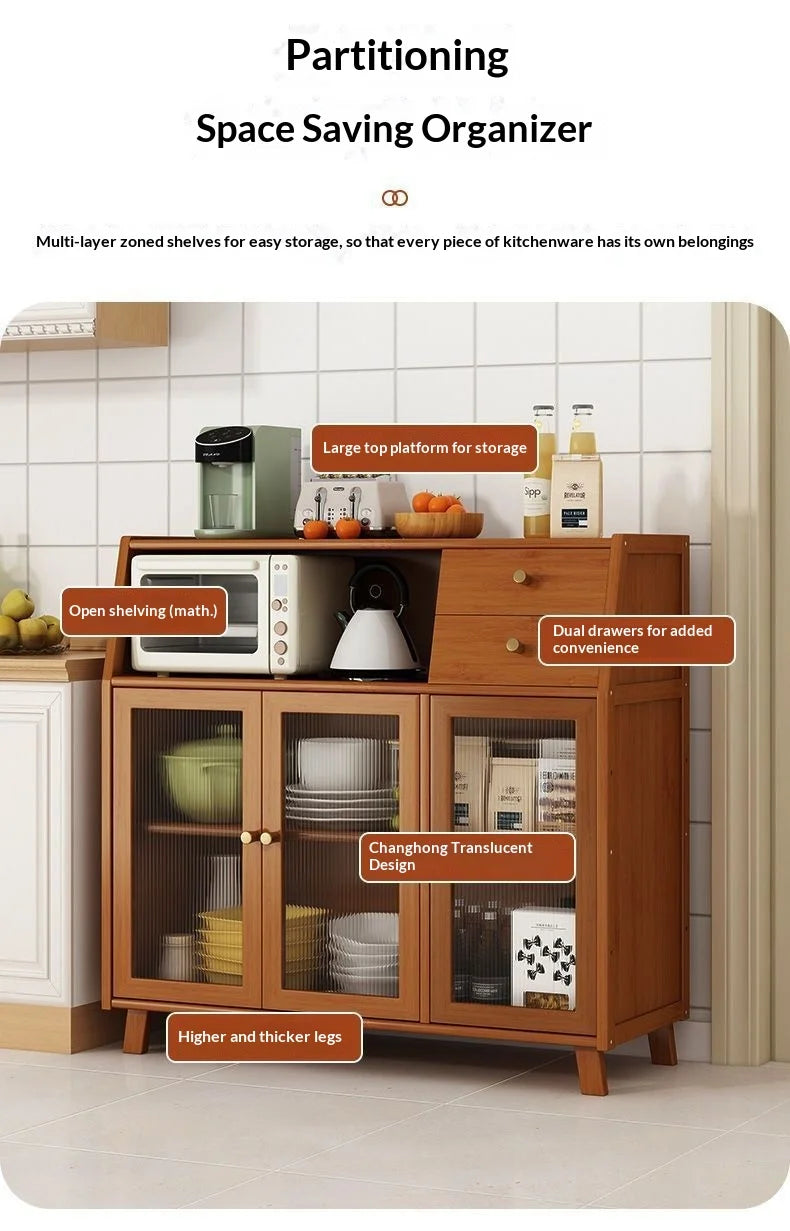 Narrow Living Room Storage Cabinet Multipurpose Sideboard Coffee Station Bar Cabinet Kitchen Pantry Drawer Organizer Furniture