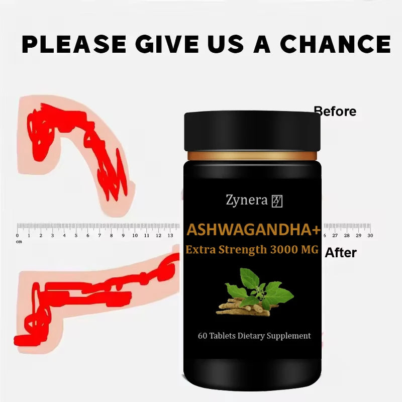 Male Enhancing Supplement with Ashwagandha 3000mg,  Men's Strength Performance Pills,Stamina & Energy Capsules