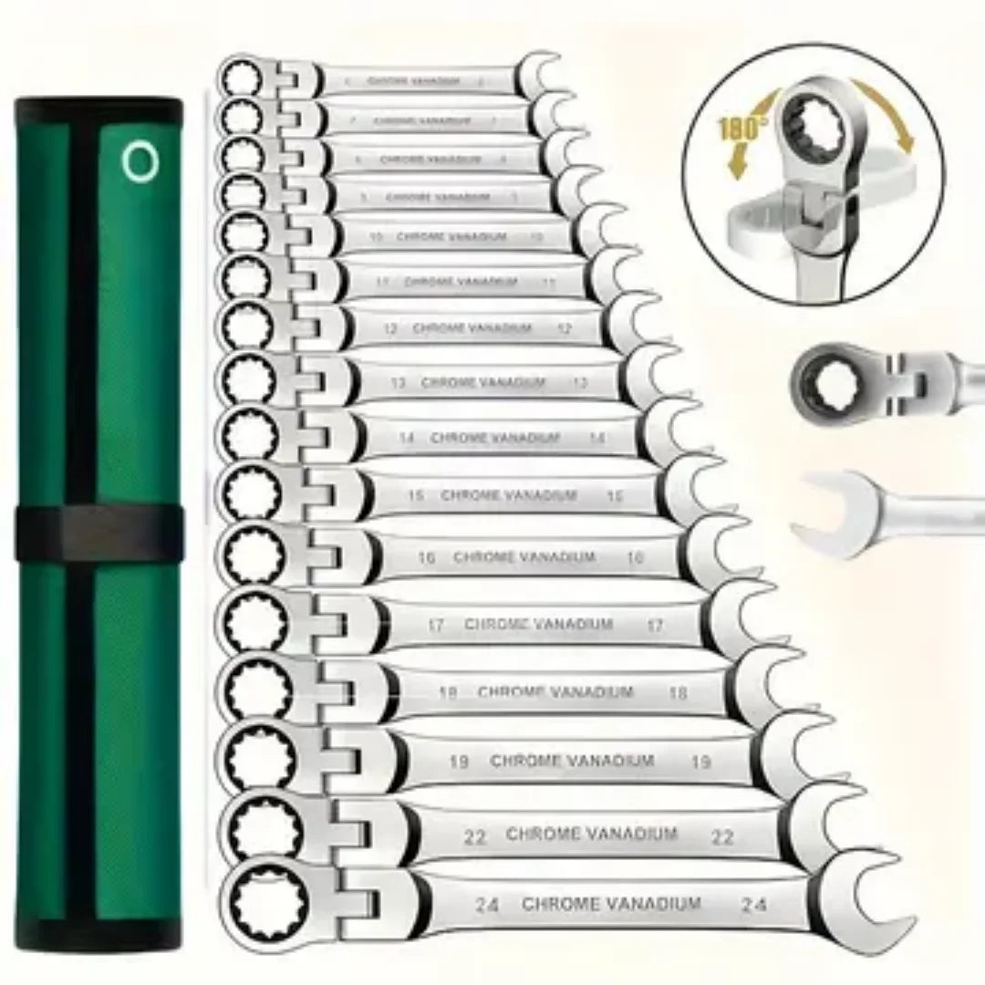 10PC Auto Repair Wrench Set, Hand Tools Suitable for Automobile Maintenance, Garage Workshop, Household DIY and Mechanical Repai