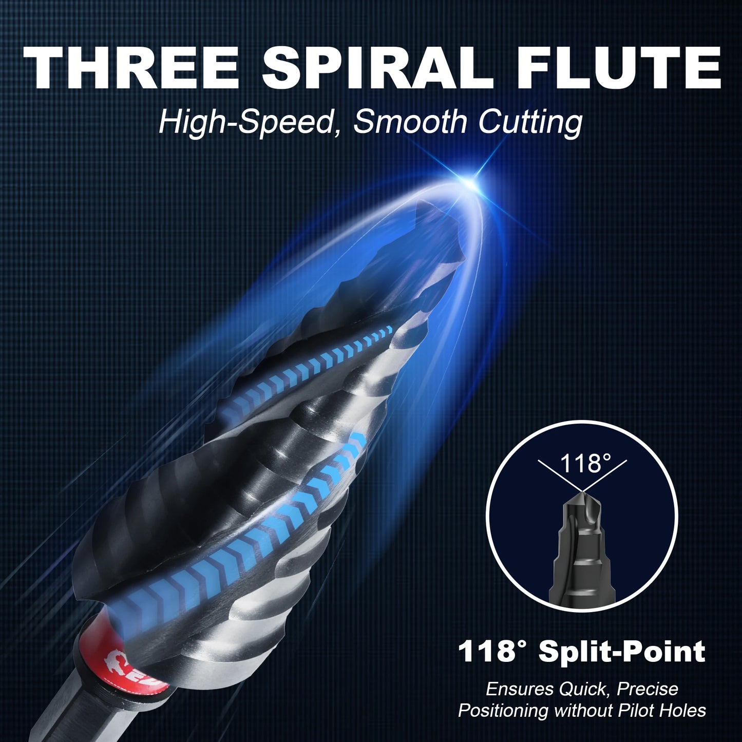 3PCS Step Drill Bit for Metal, 1/8"-7/8" Step Drill Bit Set, 1/4" Hex Shank, M35 Cobalt, Wear-Resistant AlTiN Coated