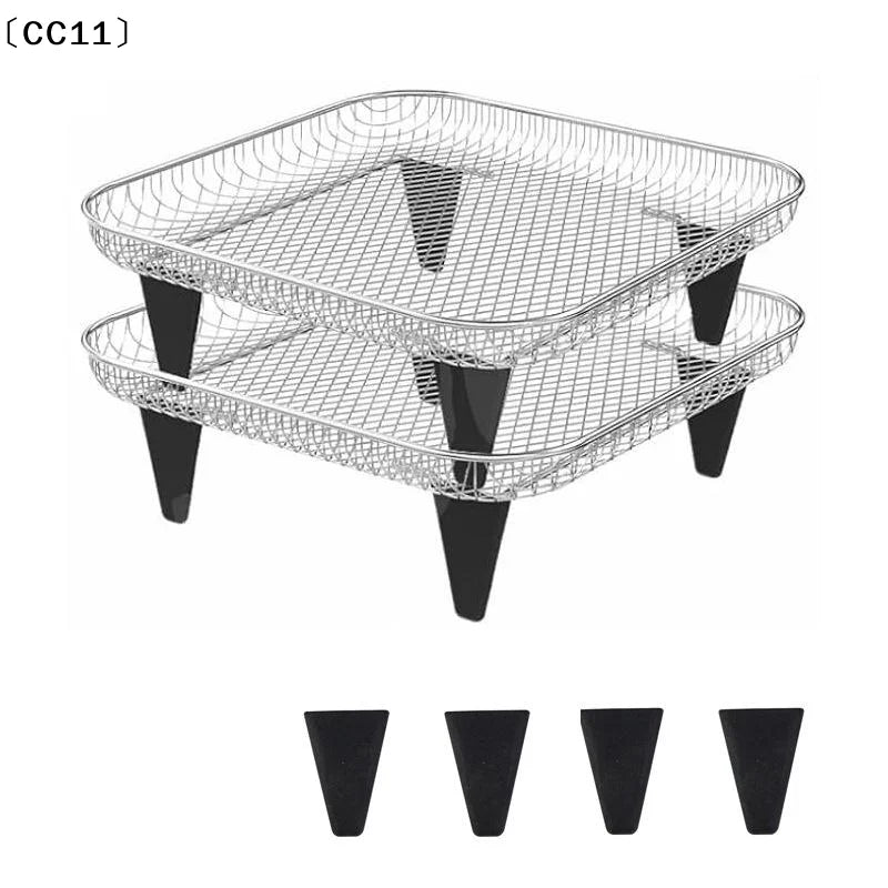 4/6/8Pcs Dewatering Rack Buffer Pad Air Fryer Silicone Feet Steam Protector Dehydrator Racks Tabs Silica Gel Tray Bumpers〔CC11〕