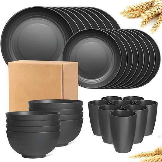 16/32pcs Tableware Set For Home Family Camping Picnic Party