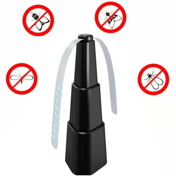 1PC Multi Fly Fans for Tables Fly Repellent Fan Indoor Outdoor with Holographic Blades Keep Flies Away Bug Repellent Outdoor