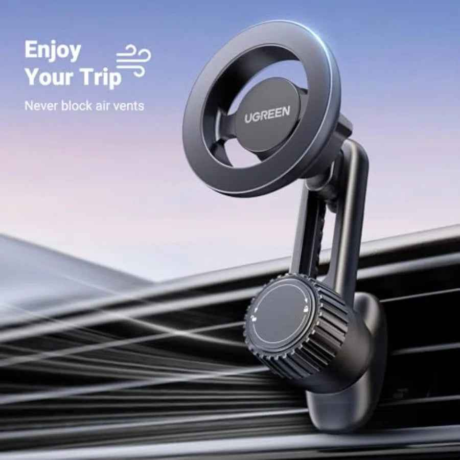 UGREEN Magnetic Phone Mount for Car Compatible with Magsafe Strong Magnetic Power Car Phone Holder with NonBlocking Air Vent De
