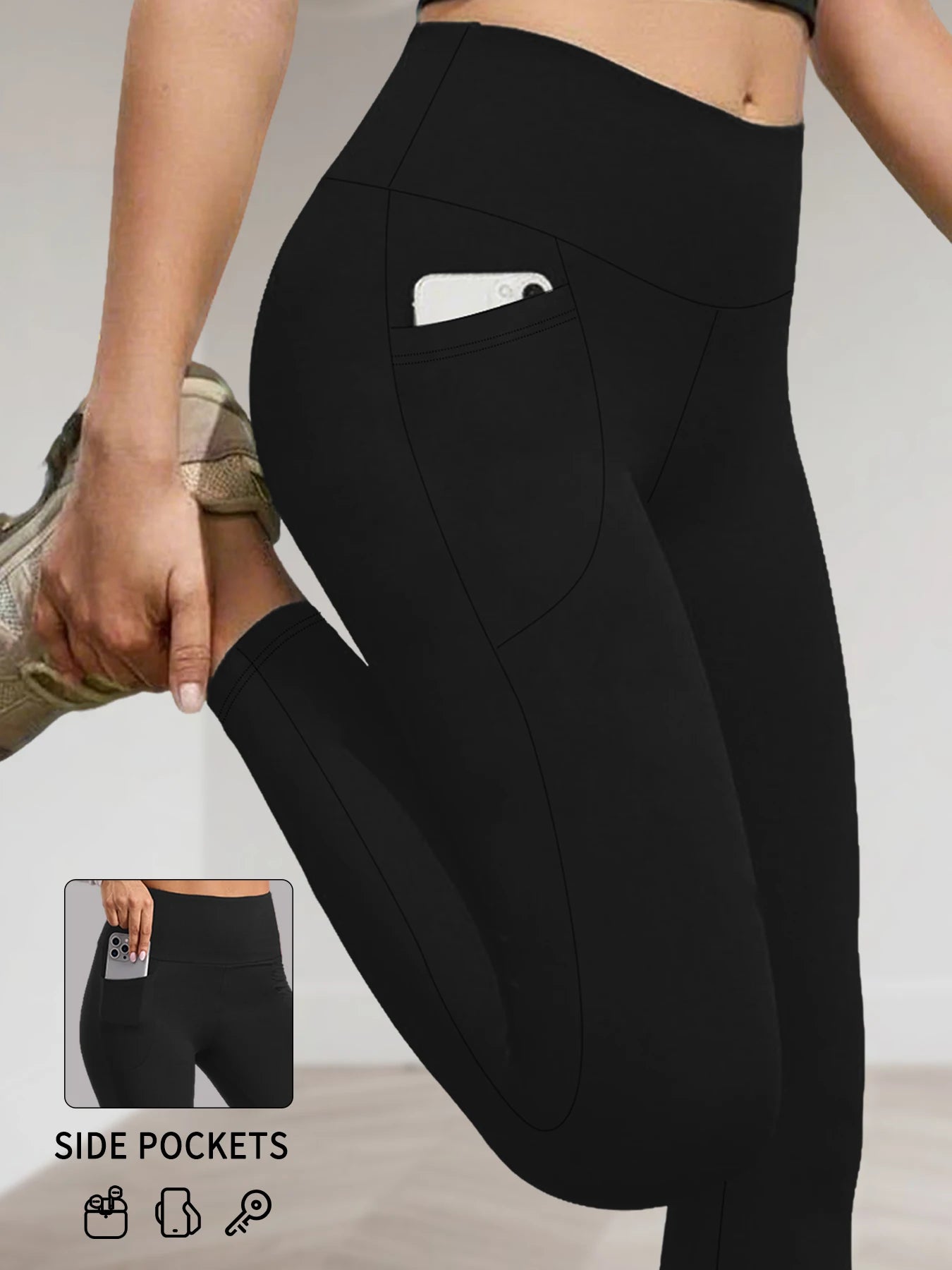 Women's Super Soft Leggings with Pockets, High Waisted Tummy Control for Yoga Workout and Casual Lounge Wear Comfort