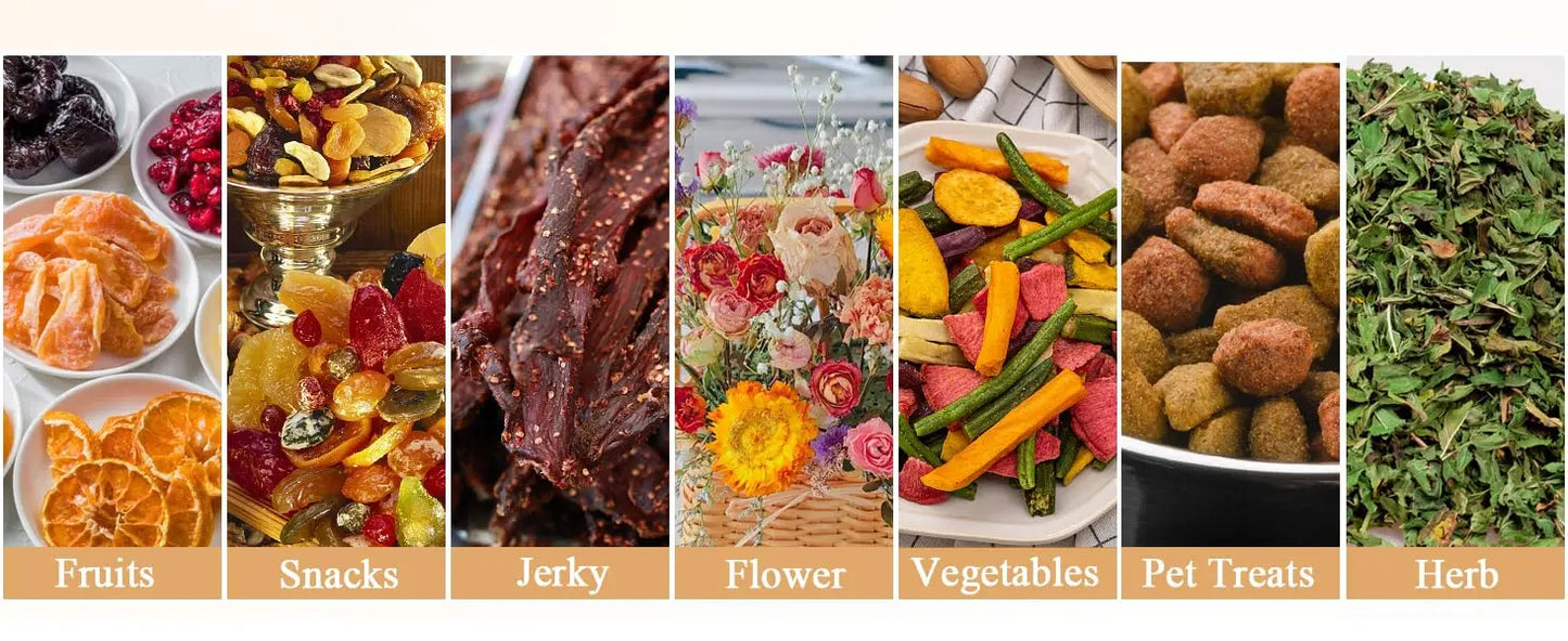 240W Food Dehydrator, Dehydrator for Food and Jerky, Fruits, Herbs, Veggies, 5 BPA-Free Trays Dishwasher Safe