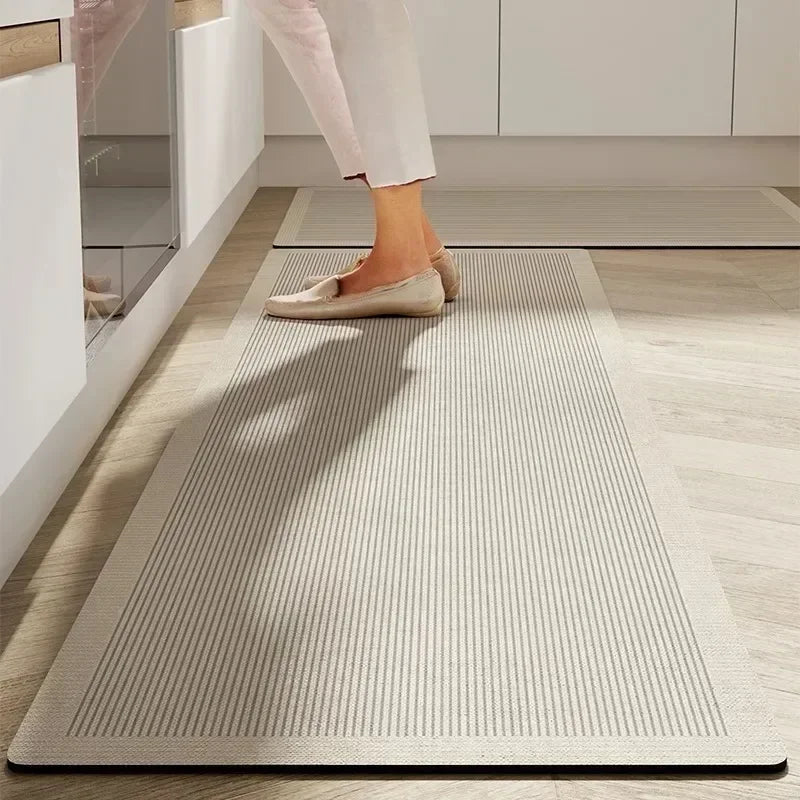 Kitchen Floor Mat Absorbent Non-slip Carpet Diatom Mud Long Foot Mats Minimalist Style Home Decoration Rug for Bathroom 주방 카펫