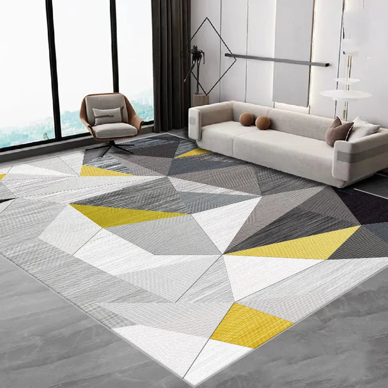 VIKAMA Nordic Simple Carpet Living Room Coffee Table Flannel Large Carpet Anti-Slip Bedroom Bedside Floor Mat Home Decoration