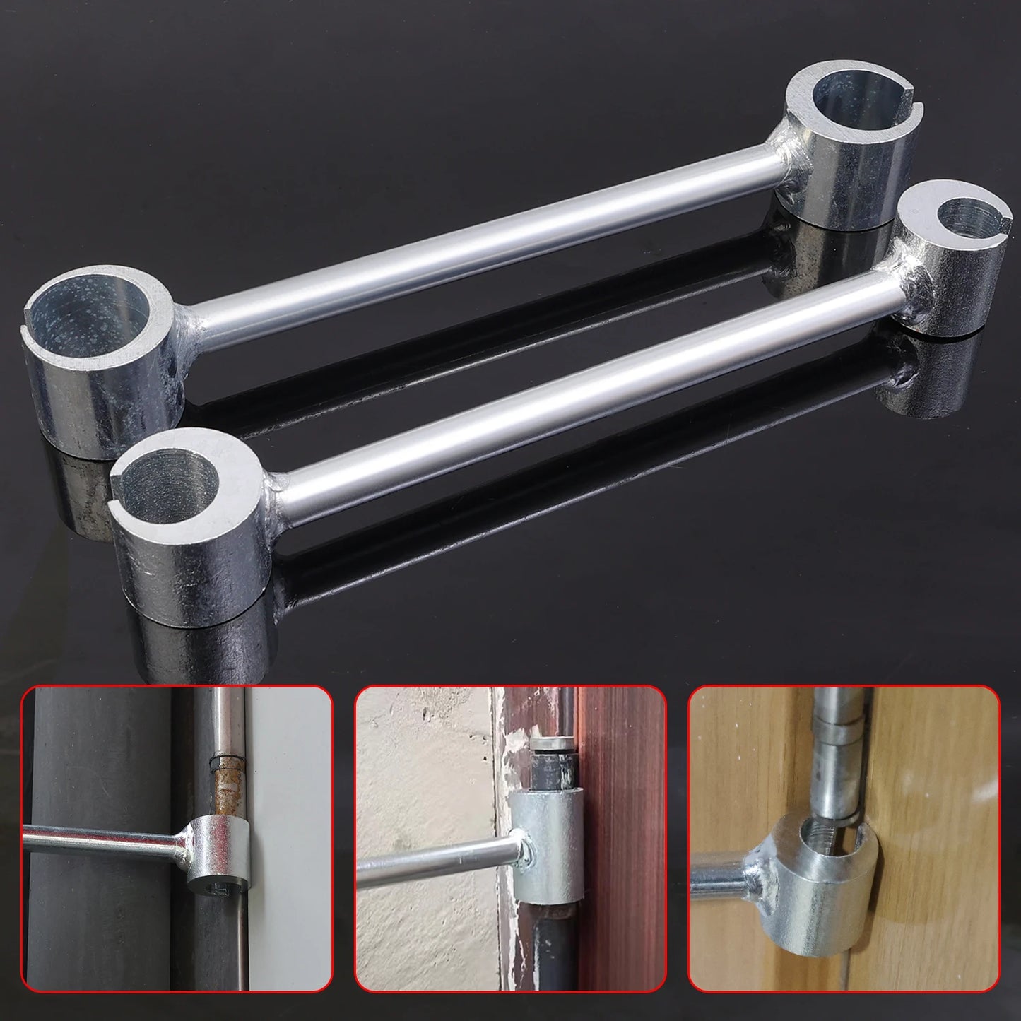 Double Head Hinge Gap Adjusting Wrench for Home Hinge Gaps Repair Hand Tools Steel Door Hinge Repair Spanner Labor-Saving Wrench