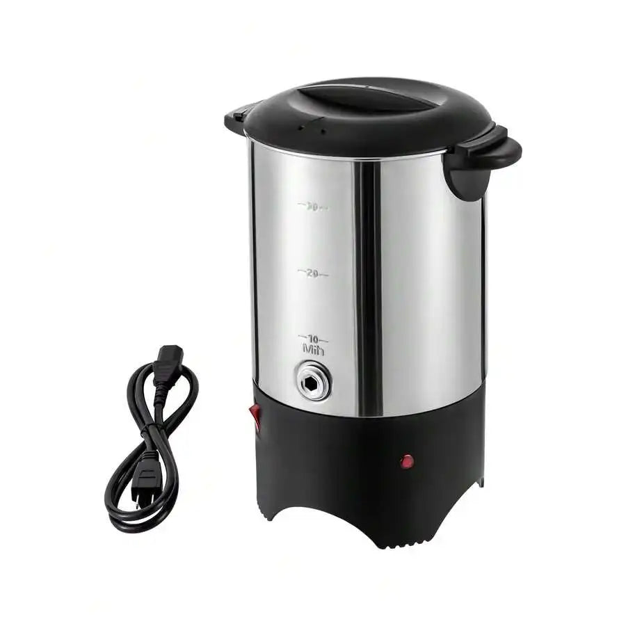 5.2L/175Oz 30 Cups Electric Coffee Maker, 304 Stainless Steel Hot Beverage Dispenser 1000W, 110V