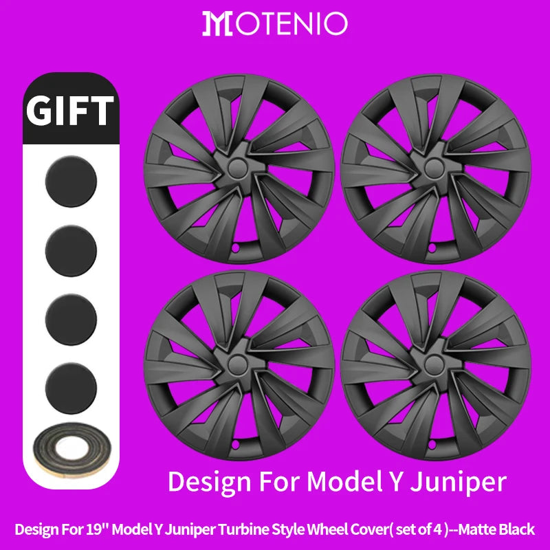 4PCS Wheel Cover for Tesla Model Y Juniper 2025-2026 19 Inch Car Replacement Wheel Cover Automobile Hub Cap Full Rim Car