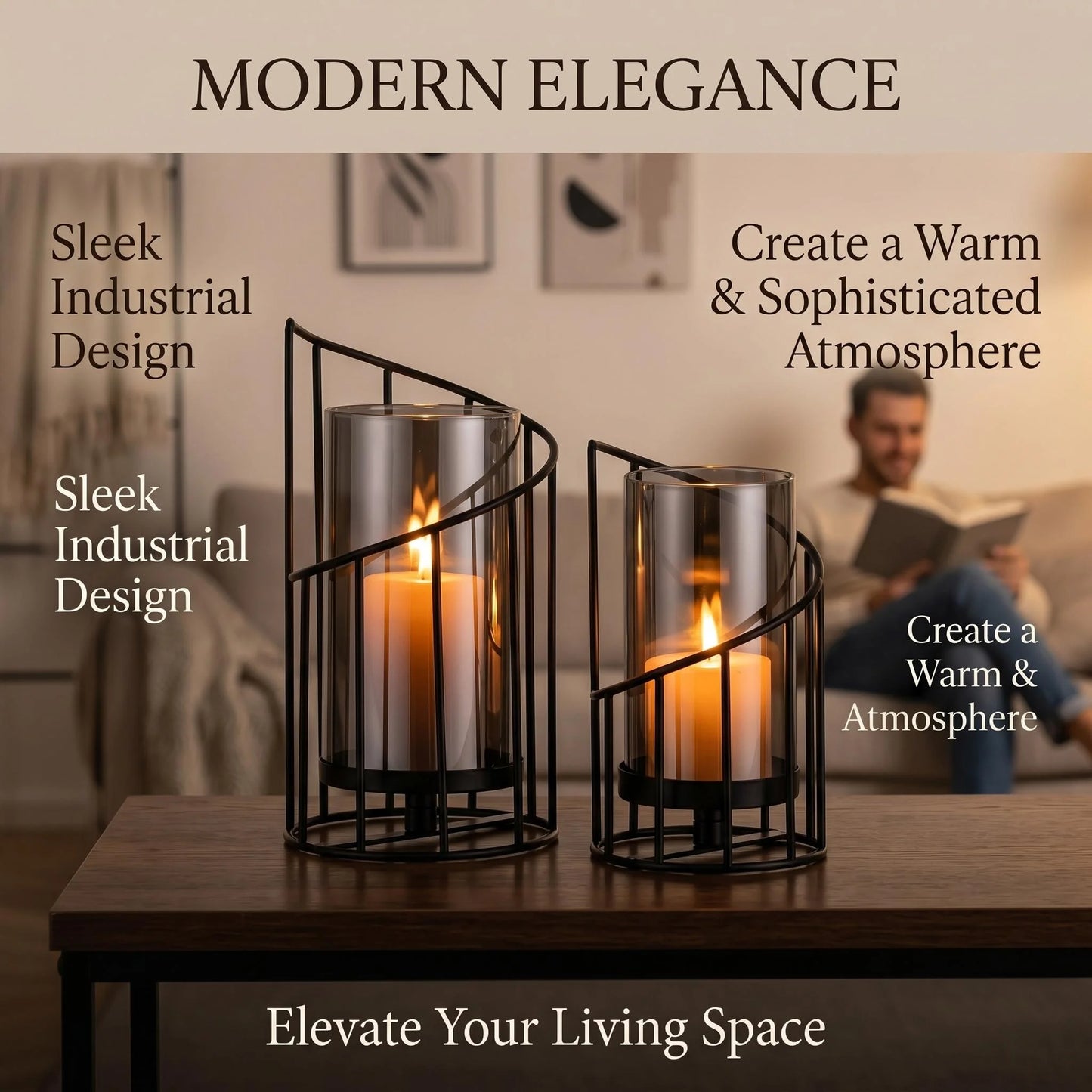Stunning Spiral Glass Hurricane Candle Holder For Wedding Centerpieces