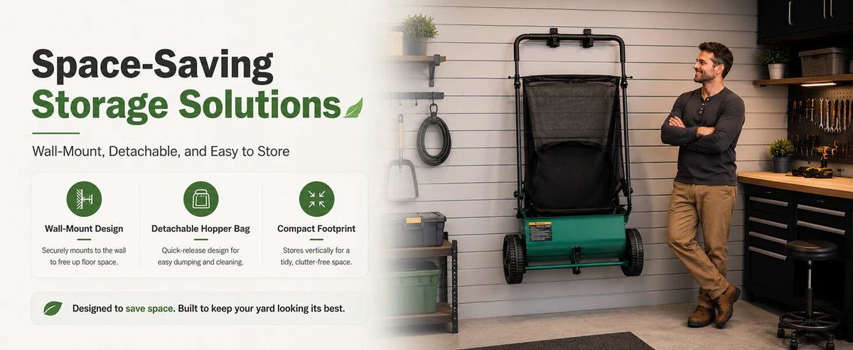 Efficient Manual Push Lawn Sweeper With Four Robust Brushes