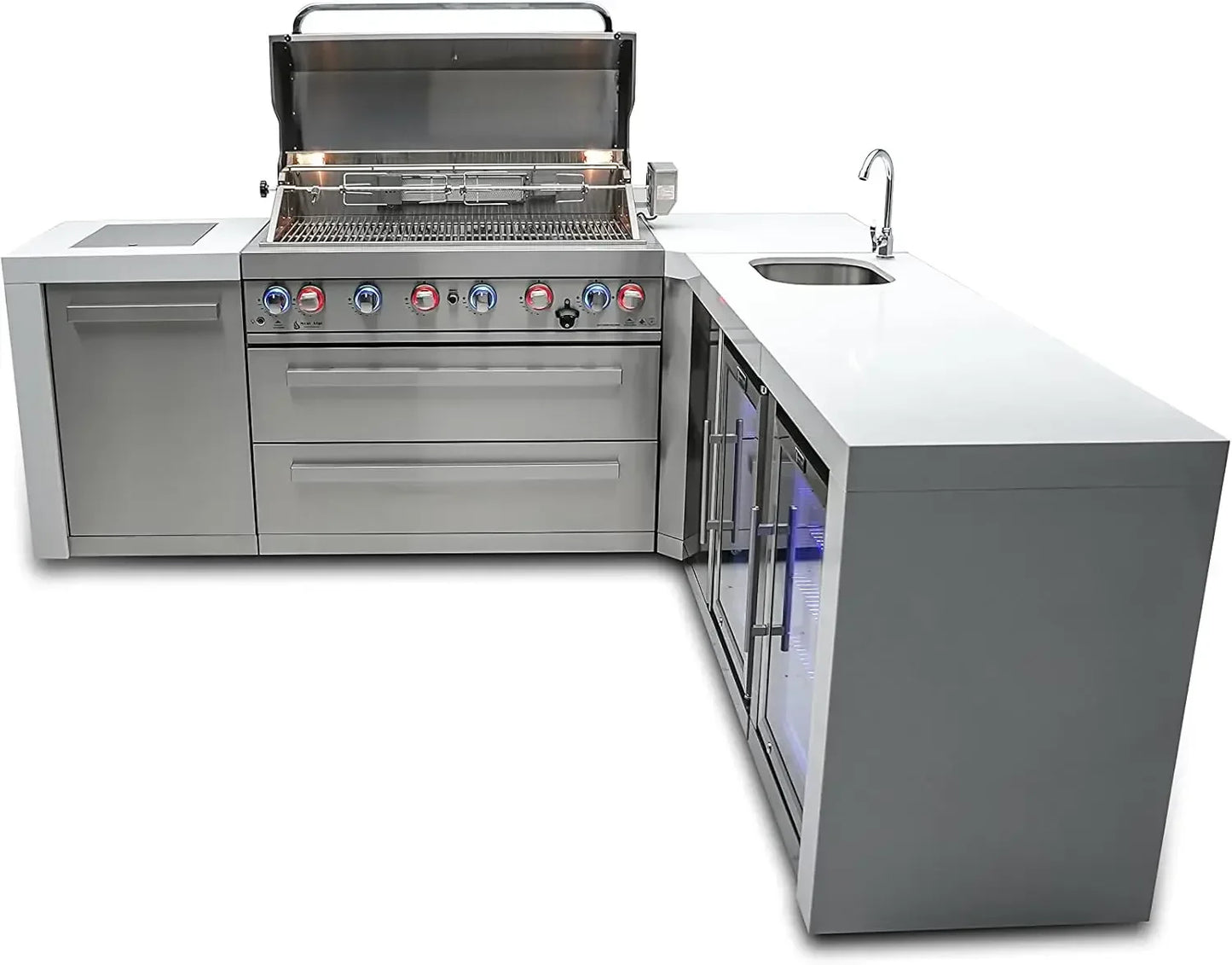 44-Inch 6-Burner 115000 BTU Deluxe Gas Outdoor Grill
