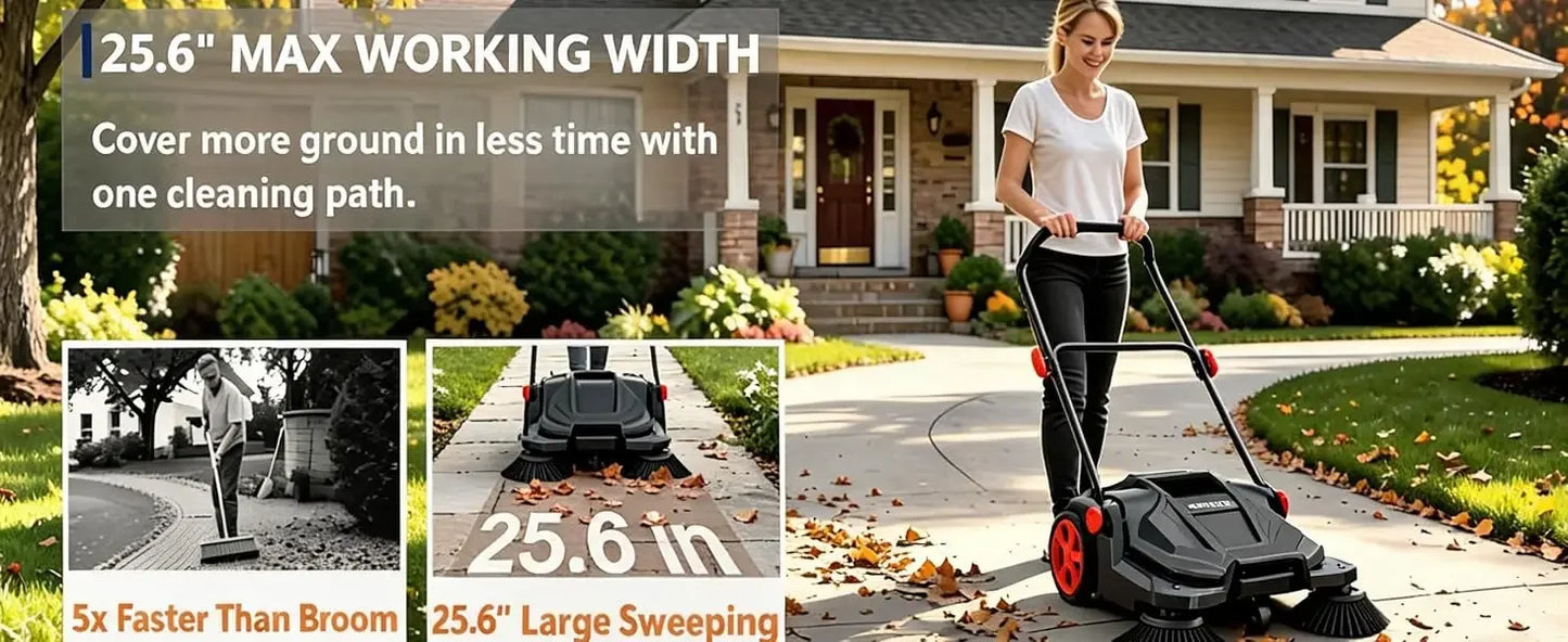 Precision Reel Lawn Sweeper Restores Lawn And Removes Debris