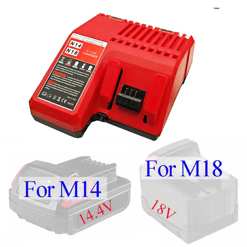 Power Tool Accessories Parts For Milwaukee 14.4V 18V Li-ion Battery Charger For M18 Lithiumy Ion Battery 48-11-1852 48-11-1811
