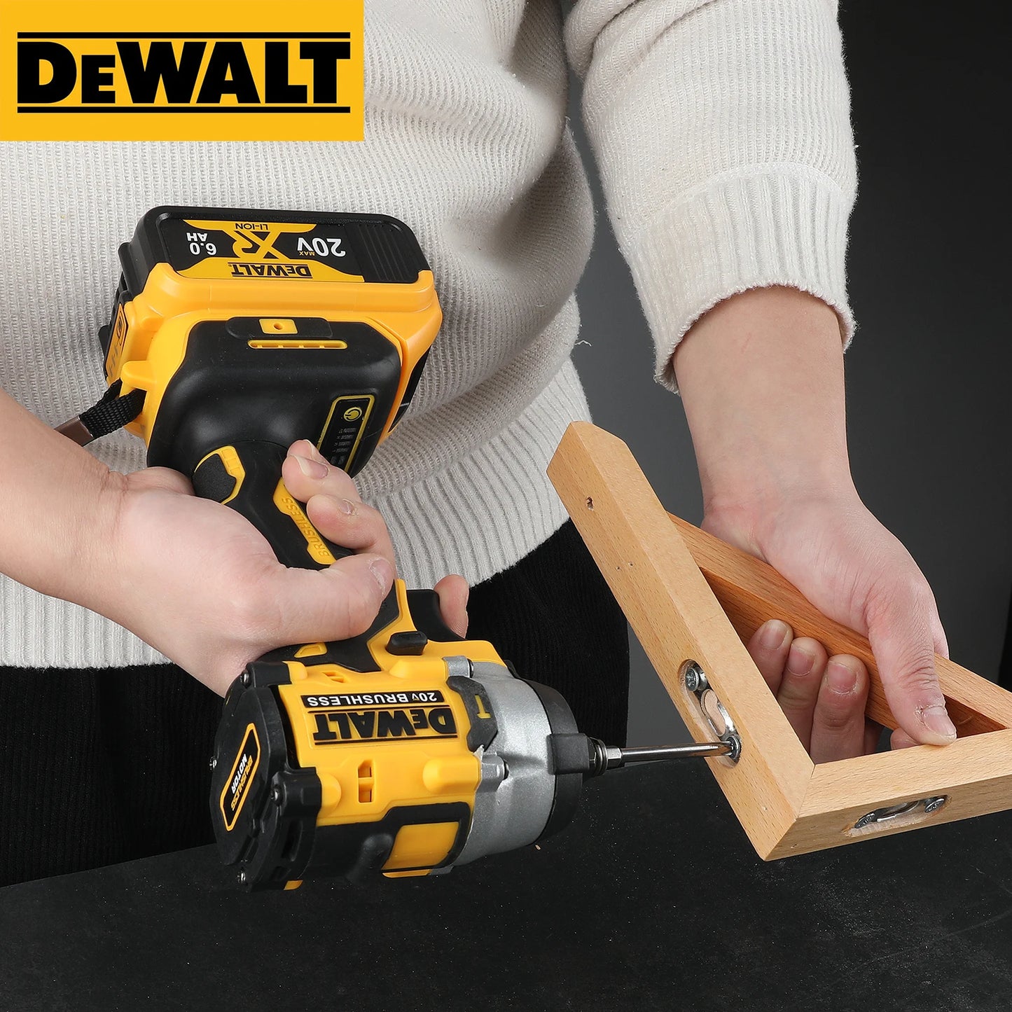 DEWALT DCF921 ATOMIC 20V MAX 1/2 - inch Cordless Impact Wrench: Variable Speed, Built - in Charging, Comes with Battery
