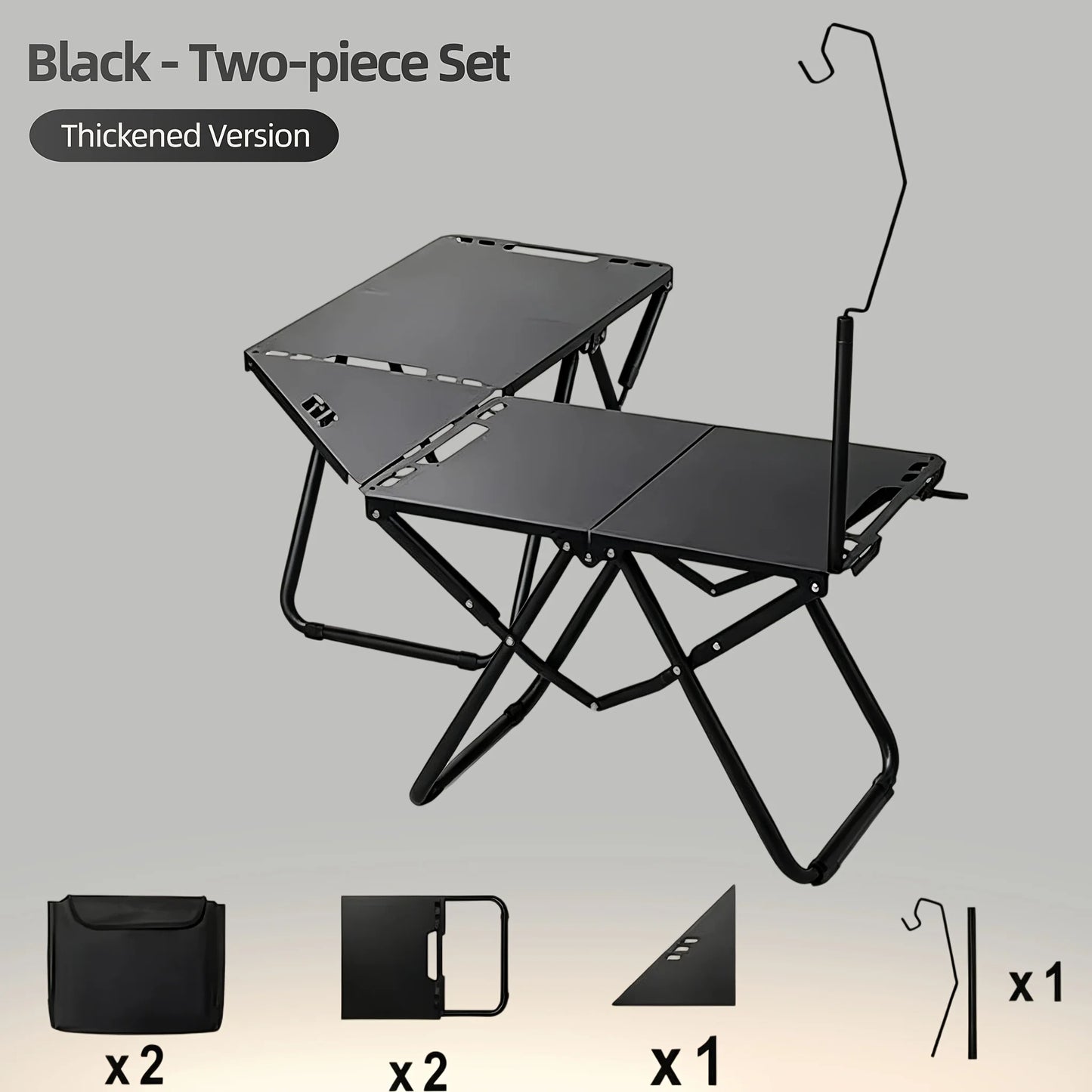 Portable Folding Table - Lightweight with Foldable & Detachable Legs - Compact Suitable for Camping, Picnic, BBQ, Hiking, Beach