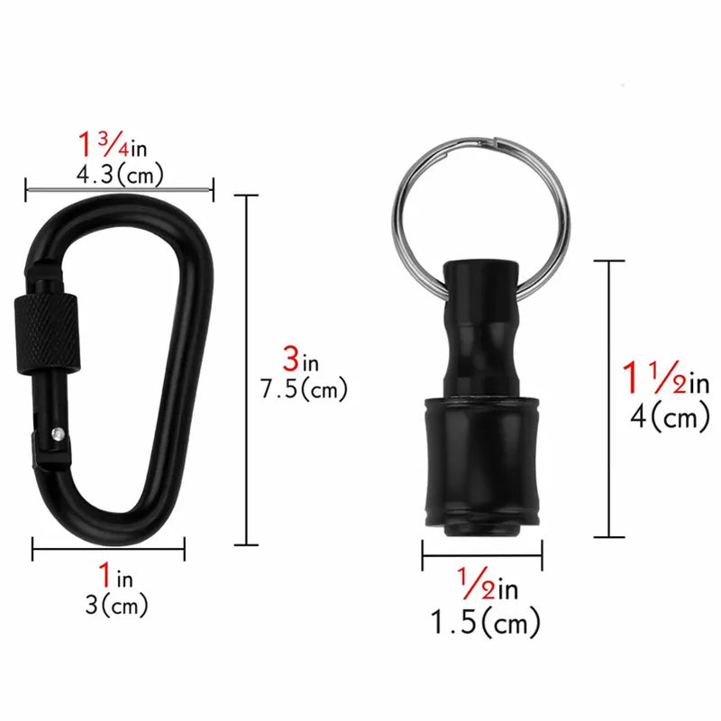 Bit Holder Keychain for Quick Change Hex Screwdriver Bits