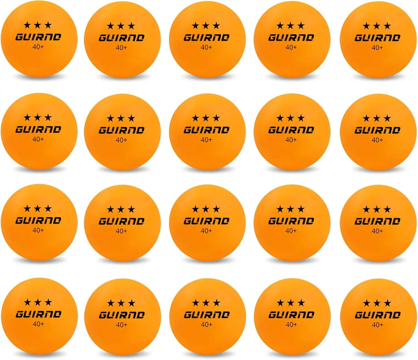 20 Pack 3 Star Table Tennis Balls, 40+ Competition and Recreational Play, Abs Ping Pong Ball for Games and DIY