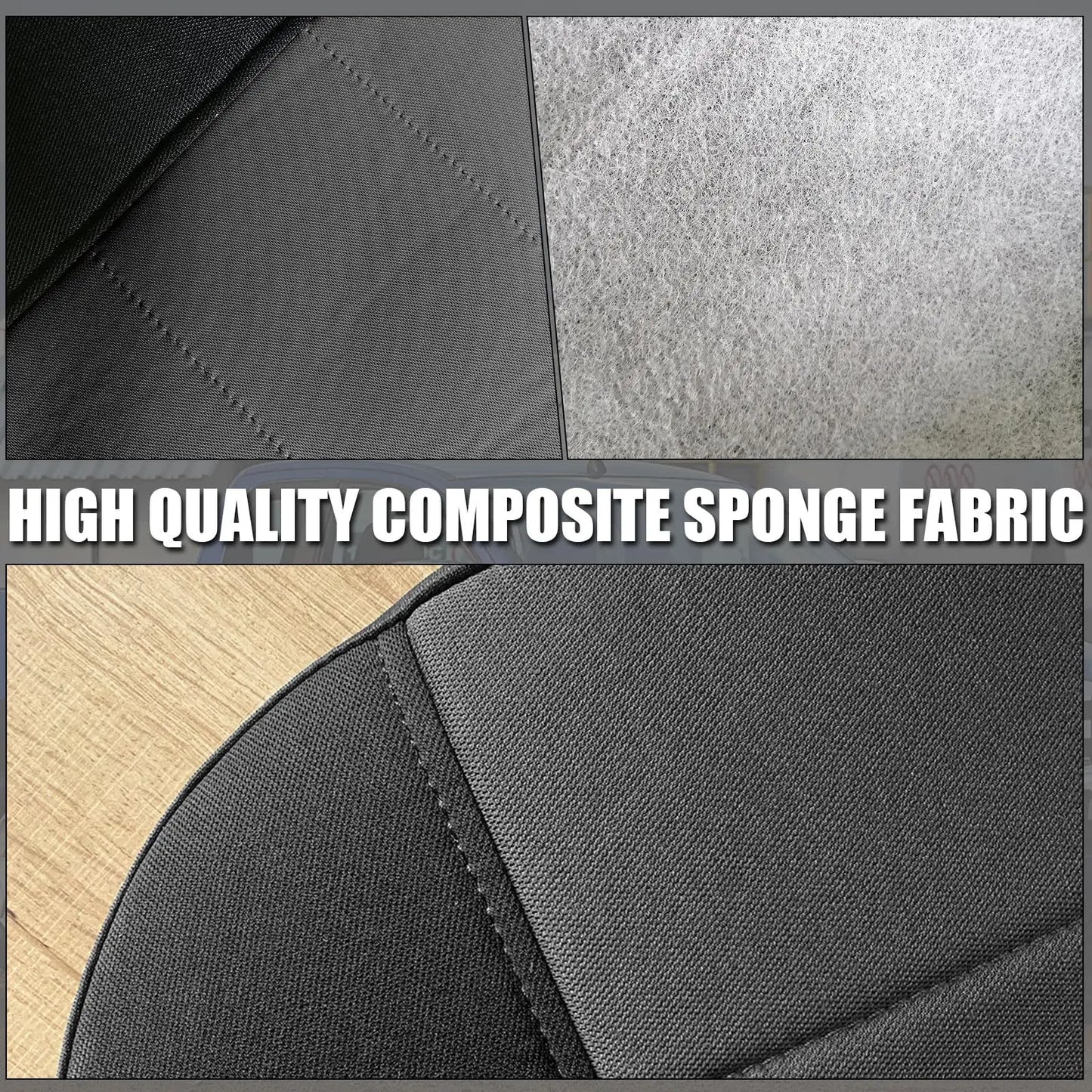 Breathable Air Mesh Seat Covers for Ford F-150 1997-2000, 40/60 Split Bench Opening Console, Soft Foam Lining Composite Fabric