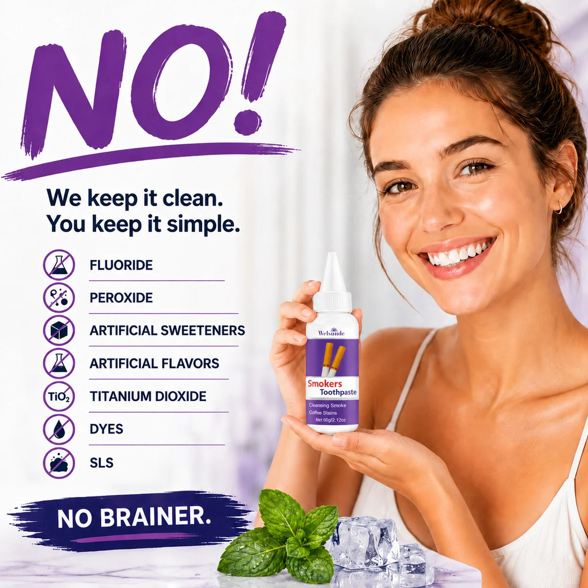 2 Packs Whitening teeth Toothpaste,Gently Reduce Smoke & Coffee Stains,Toothpaste for Deep Cleaning & Brighter Smile, Purple Remineralizing Hydroxyapatite Toothpaste, with Minty Fresh Breath, Gentle on Gums, Ideal Oral Hygien