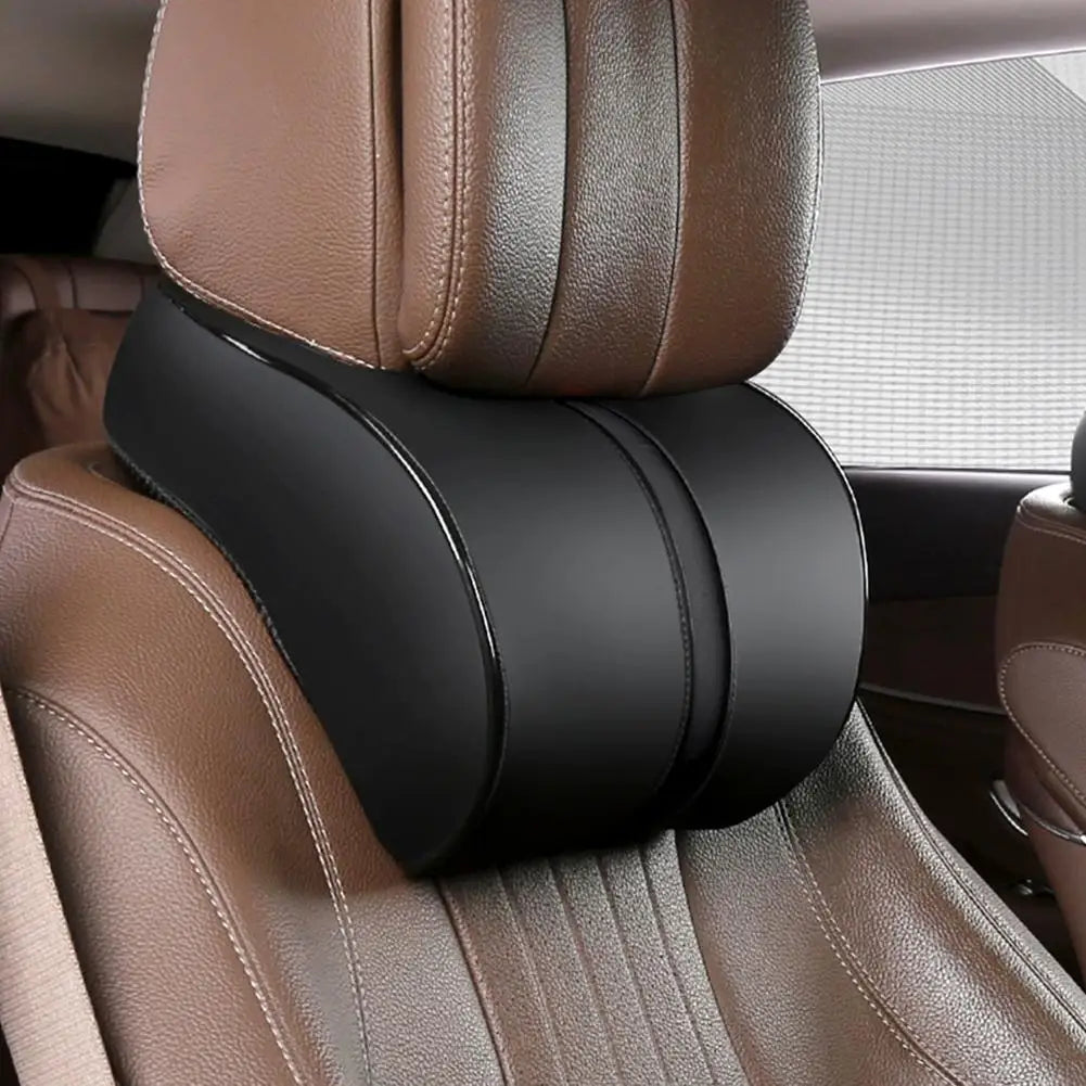 Adjustable Breathable Car Headrest Memory Cotton Car Cushion Leather Neck Pillow Car Waist Pad Automotive Decorative Products
