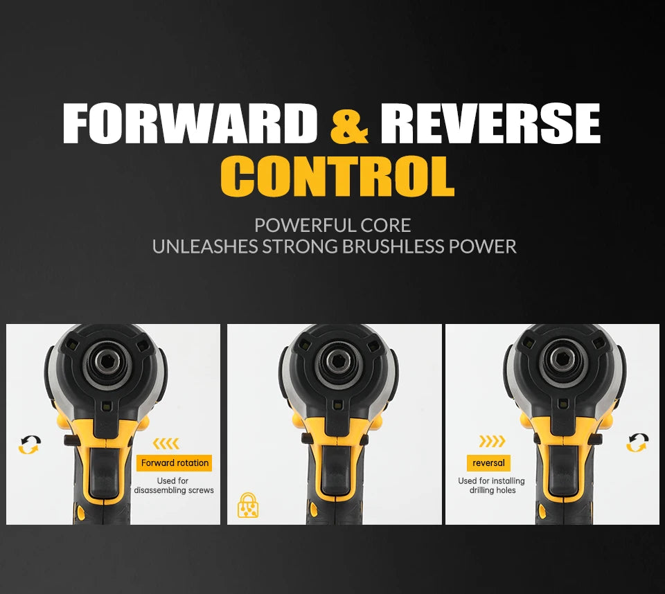 DEWALT DCF850 20V Lithium-Ion Brushless Impact Driver,High Torque Electric Screwdriver, Compact Professional Cordless Power Tool