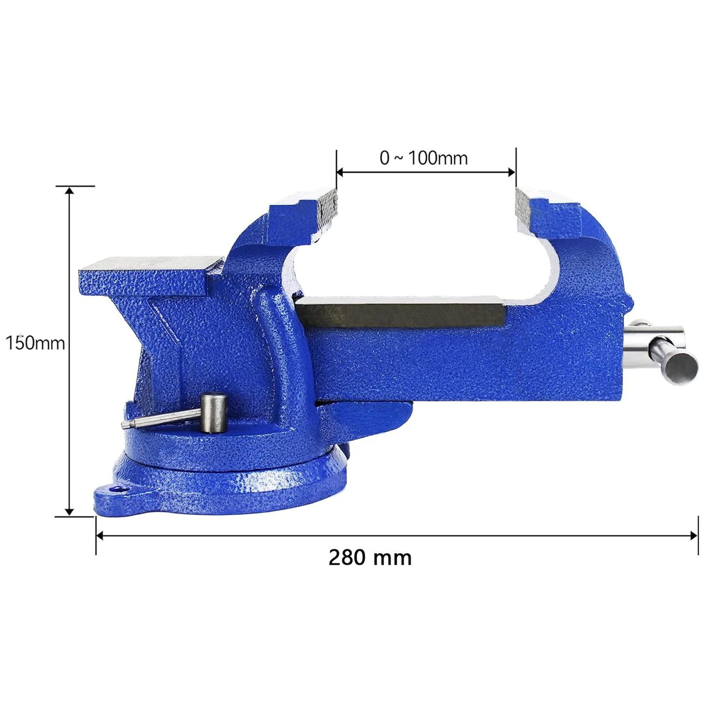 5" Bench Vise with Anvil 360° Swivel Locking Base Table Top Clamp Heavy Duty Vice Swivel Base Bench