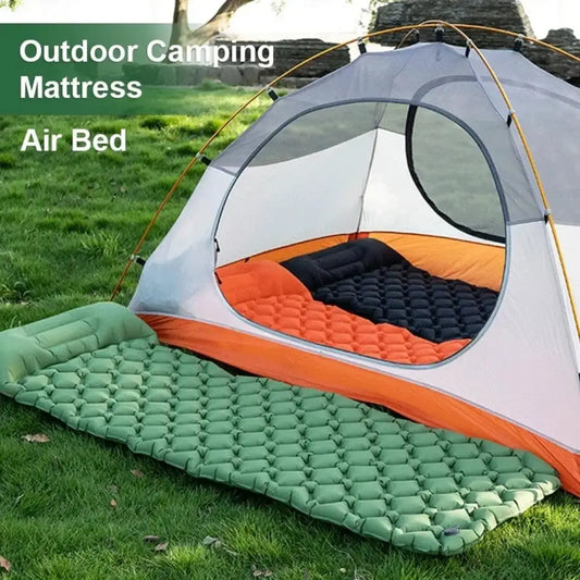 Outdoor camping sleeping mat, ultra-lightweight and portable, foldable inflatable mattress