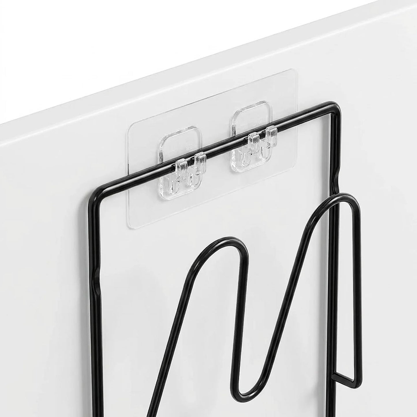 Zoyiancy 1 Pack 3-Tier Black Metal Pot Lid Organizer, Wall Mounted Lid Rack Holder for Kitchen Cabinet Door, Pantry and Cookware Storage Organization