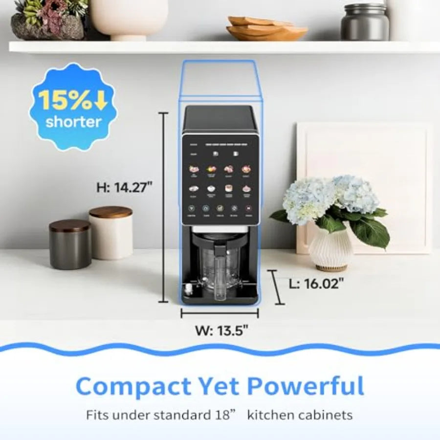 Ice Cream Maker 10-in-1 Frozen Treat Maker 20 oz 3 Pints Mix-In + Re-Spin for Creamy Texture Gelato Sorbet Slushie Frozen Yogur