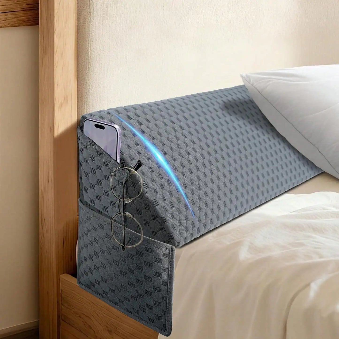 Premium Memory Foam Bed Wedge Pillow Headboard Gap Filler
