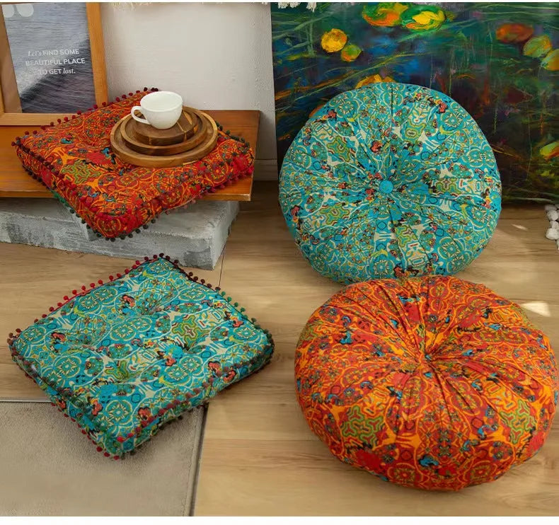 1 PC Bohemian Round futon floor cushion, household chair, sofa, chair cushion, bedroom buttocks cushion, office seat cushion